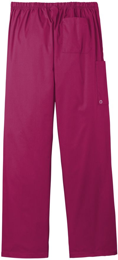 Am image of a Custom WonderWink Unisex WorkFlex Cargo Pant in Wine!