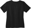 Am image of a Custom WonderWink Womens WorkFlex Mock Wrap Top in Black!