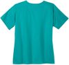 Am image of a Custom WonderWink Womens WorkFlex Mock Wrap Top in Teal Blue!
