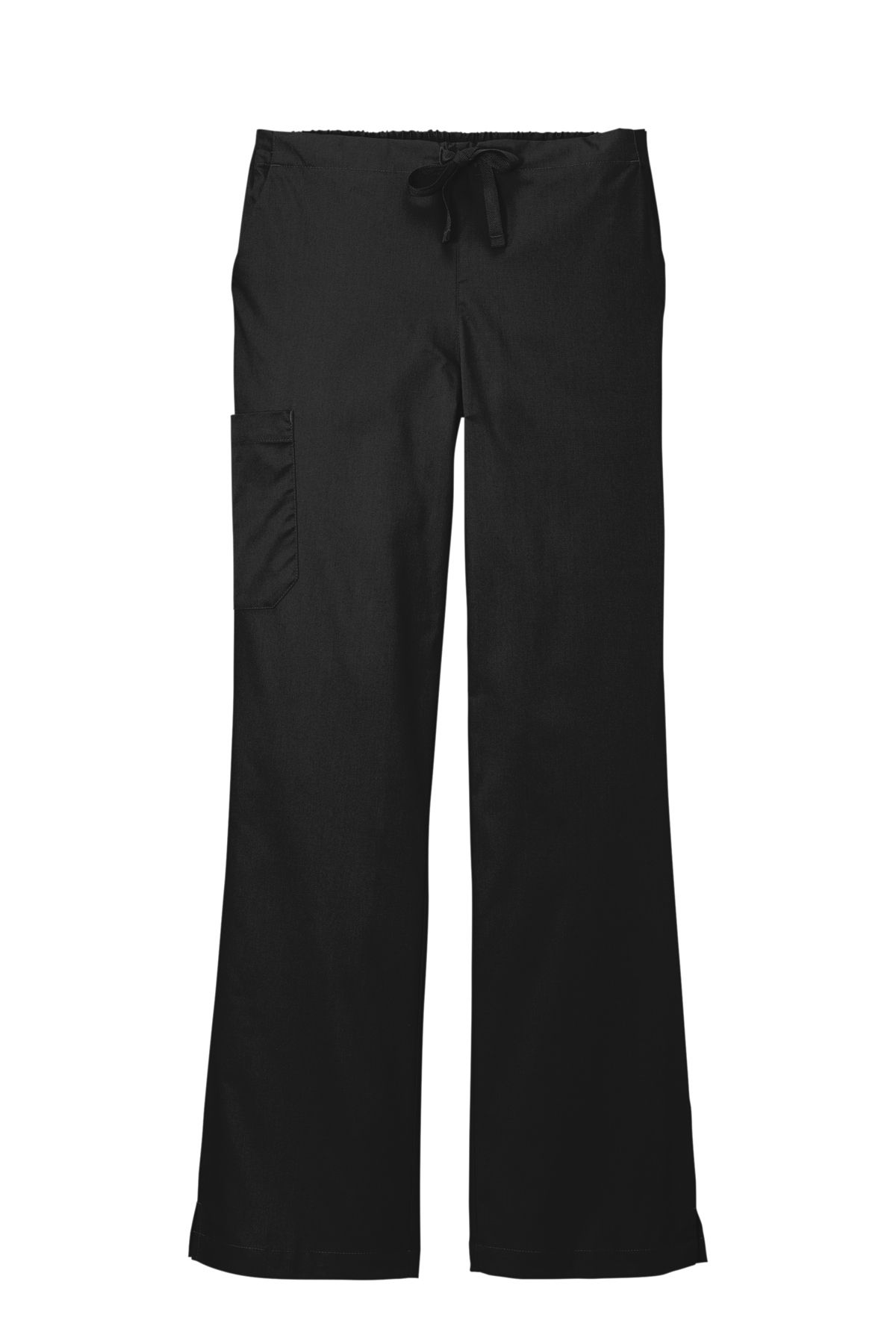 WonderWink Womens WorkFlex Flare Leg Cargo Pant in Black
