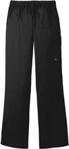 An image of a Custom WonderWink Womens WorkFlex Flare Leg Cargo Pant in Black!