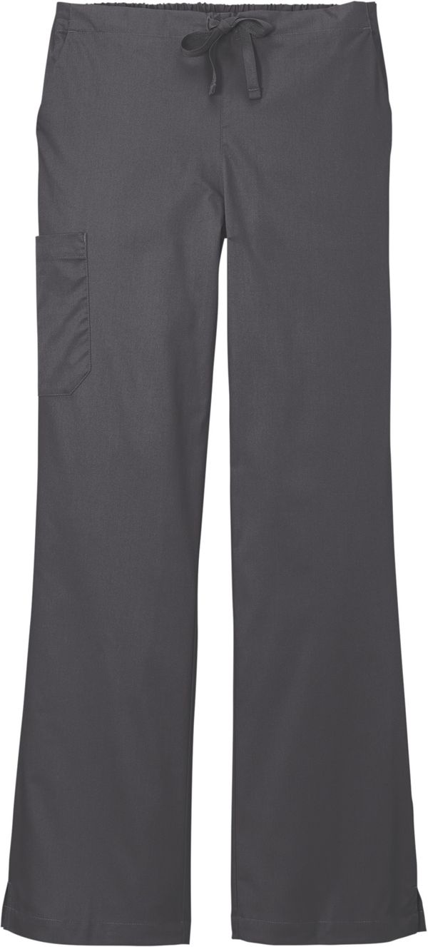 Am image of a Custom WonderWink Women’s WorkFlex Flare Leg Cargo Pant in Pewter!