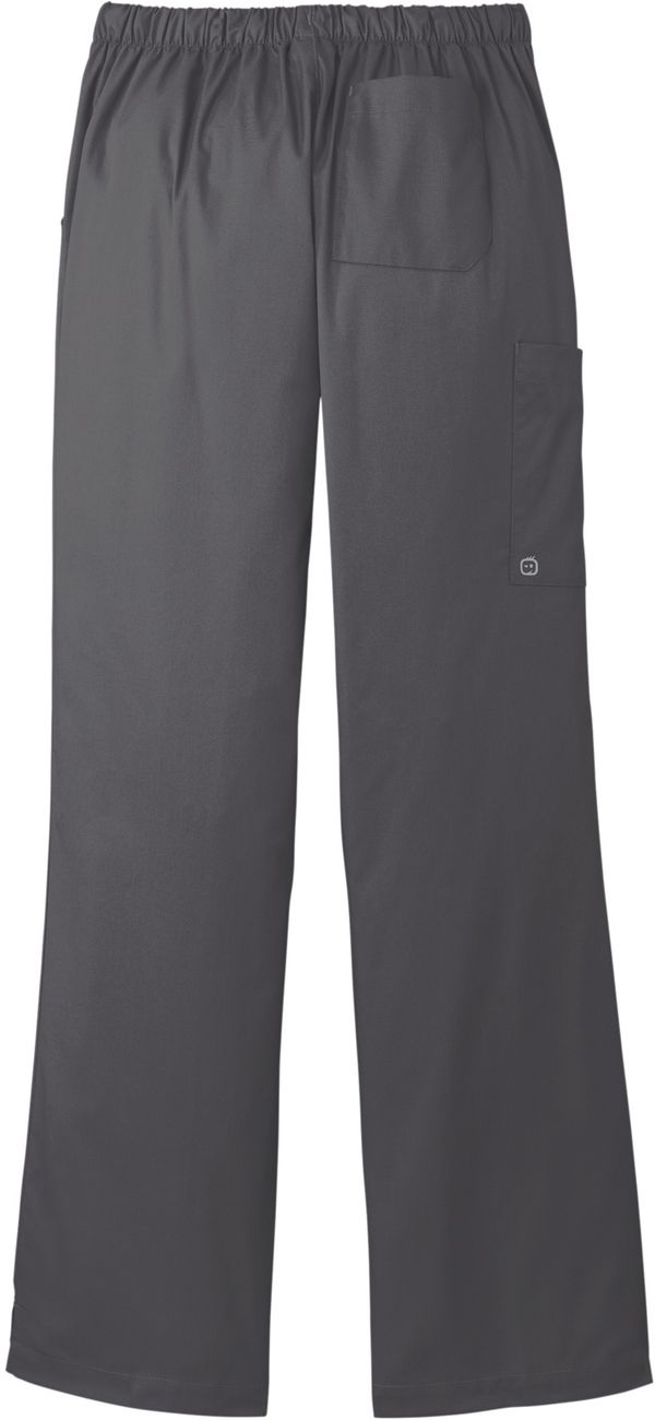 Am image of a Custom WonderWink Women’s WorkFlex Flare Leg Cargo Pant in Pewter!