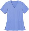 An image of a Custom WonderWink Womens Premiere Flex V Neck Top in Ceil Blue!