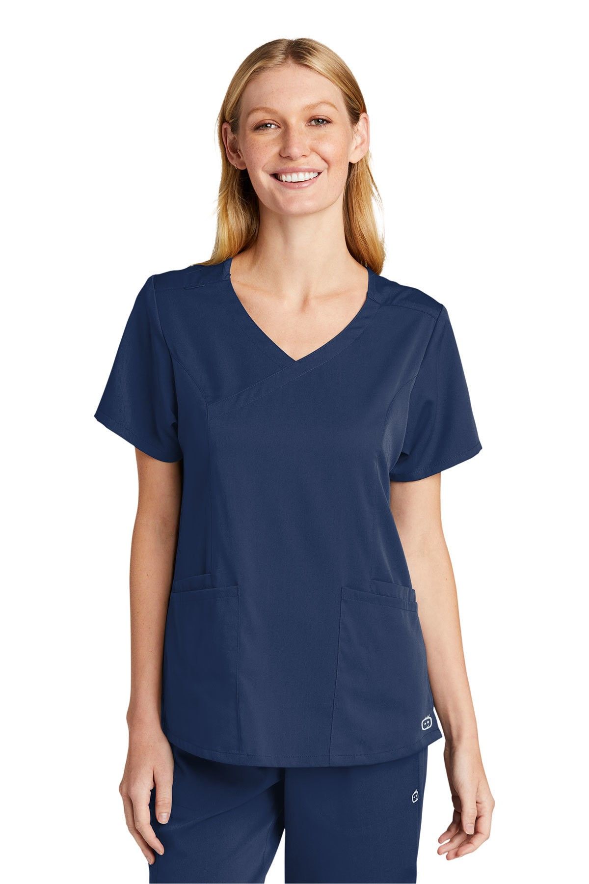 WonderWink Womens Premiere Flex Mock Wrap Top