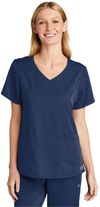 An image of a Custom WonderWink Womens Premiere Flex Mock Wrap Top!