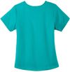 Am image of a Custom WonderWink Womens Premiere Flex Mock Wrap Top in Teal Blue!