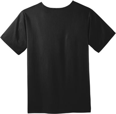 Am image of a Custom WonderWink Mens Premiere Flex VNeck Top in Black!