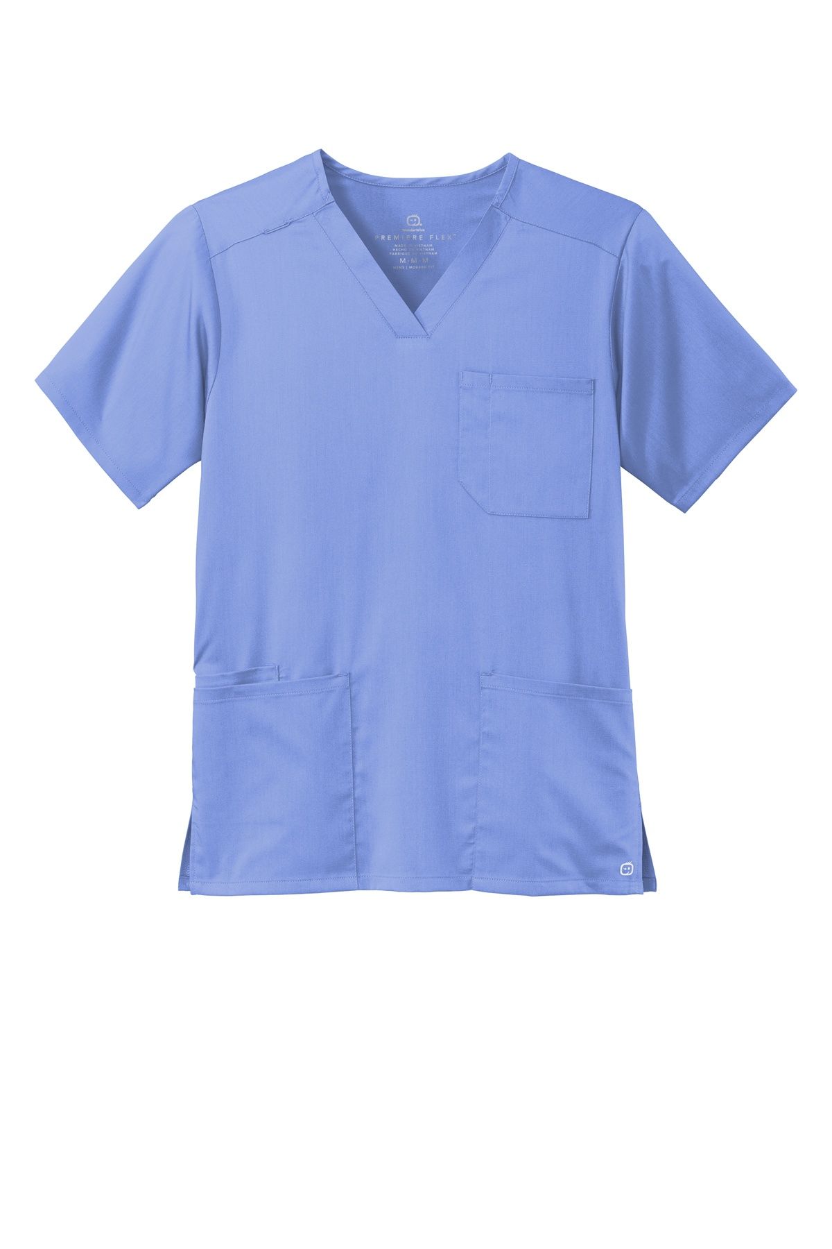 WonderWink Mens Premiere Flex VNeck Top in Ceil Blue