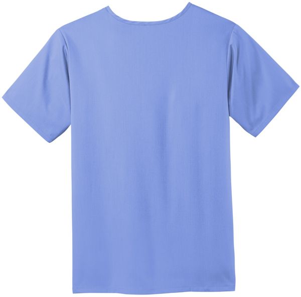 Am image of a Custom WonderWink Mens Premiere Flex VNeck Top in Ceil Blue!
