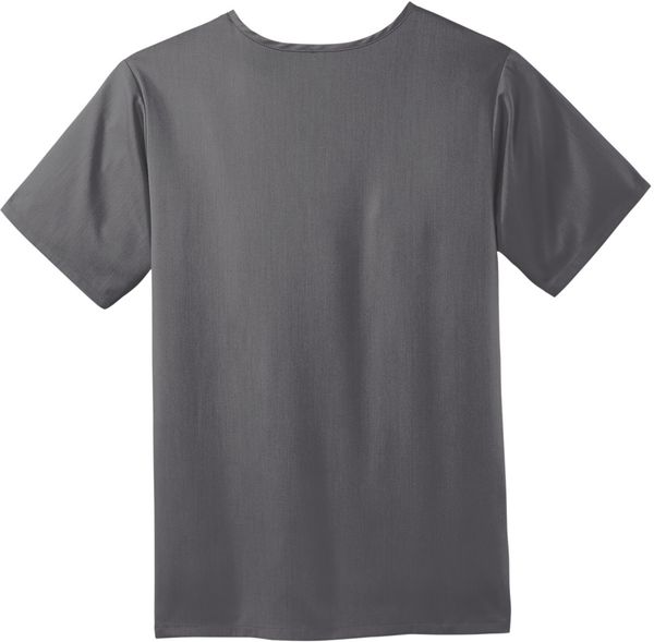 Am image of a Custom WonderWink Mens Premiere Flex VNeck Top in Pewter!