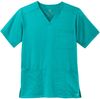 Am image of a Custom WonderWink Mens Premiere Flex VNeck Top in Teal Blue!