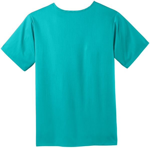 Am image of a Custom WonderWink Mens Premiere Flex VNeck Top in Teal Blue!