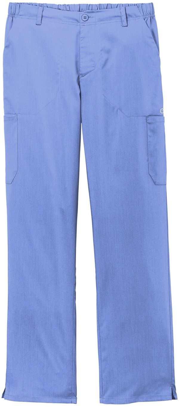Am image of a Custom WonderWink Mens Premiere Flex Cargo Pant in Ceil Blue!