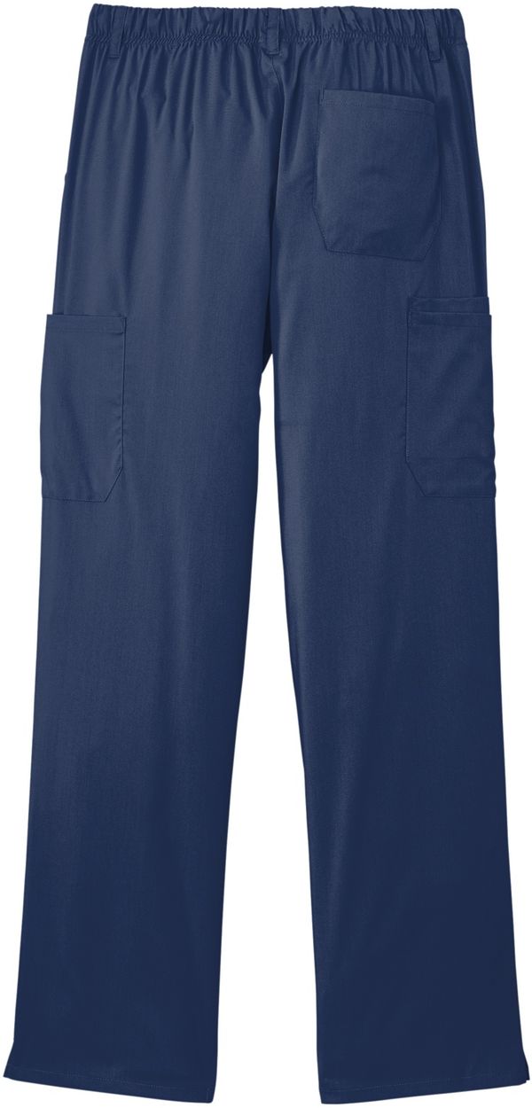 Am image of a Custom WonderWink Mens Premiere Flex Cargo Pant in Navy!