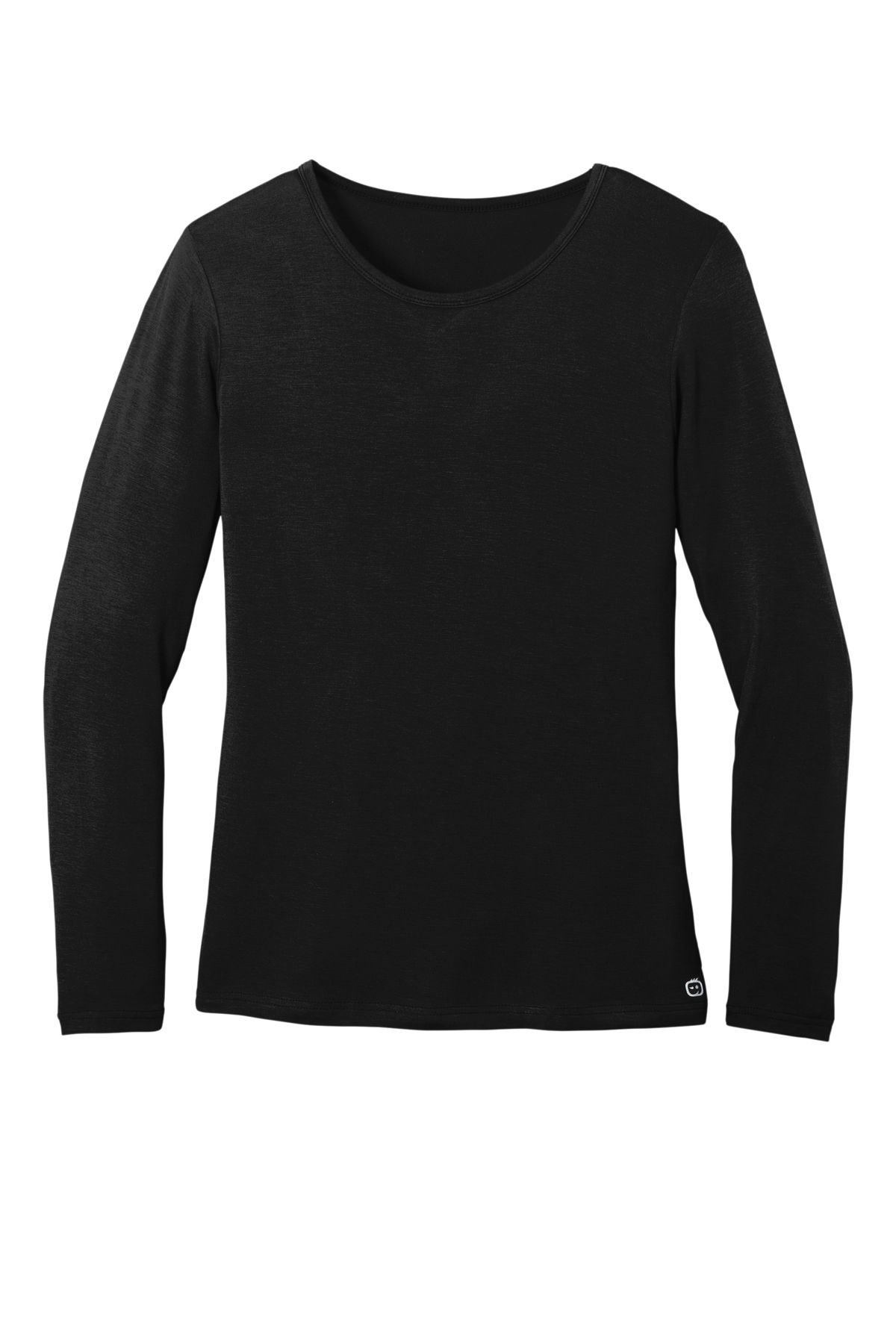 WonderWink Womens Long Sleeve Layer Tee in Black
