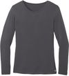 Am image of a Custom WonderWink Womens Long Sleeve Layer Tee in Pewter!