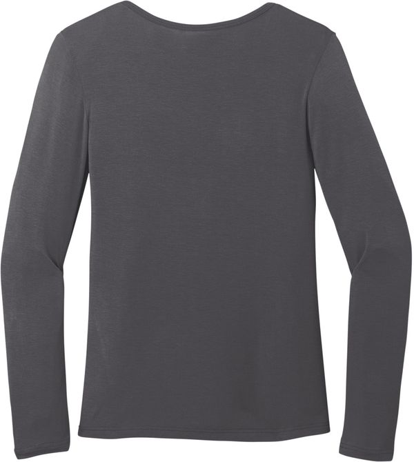Am image of a Custom WonderWink Womens Long Sleeve Layer Tee in Pewter!
