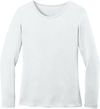 Am image of a Custom WonderWink Womens Long Sleeve Layer Tee in White!