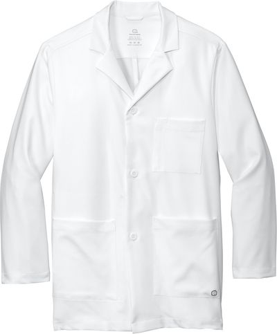 Am image of a Custom WonderWink Mens Consultation Lab Coat in White!
