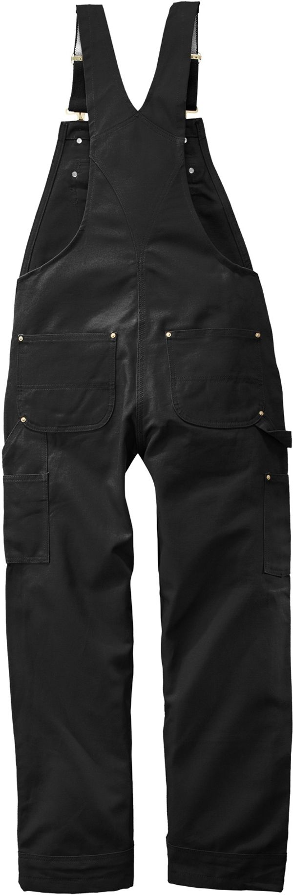 Am image of a Custom Carhartt Duck Unlined Bib Overalls in Black!