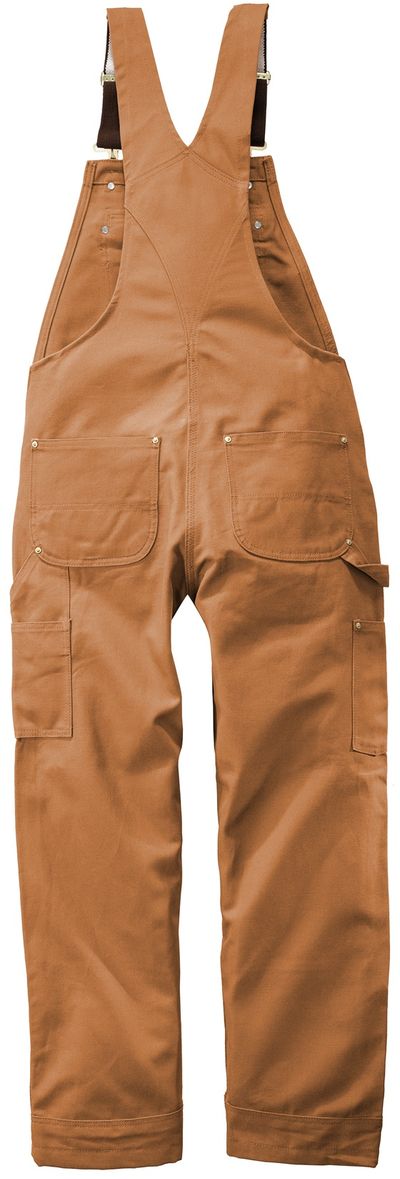 Am image of a Custom Carhartt Duck Unlined Bib Overalls in Carhartt Brown!