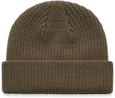 Am image of a Custom AS Colour Cable Beanie in Walnut!