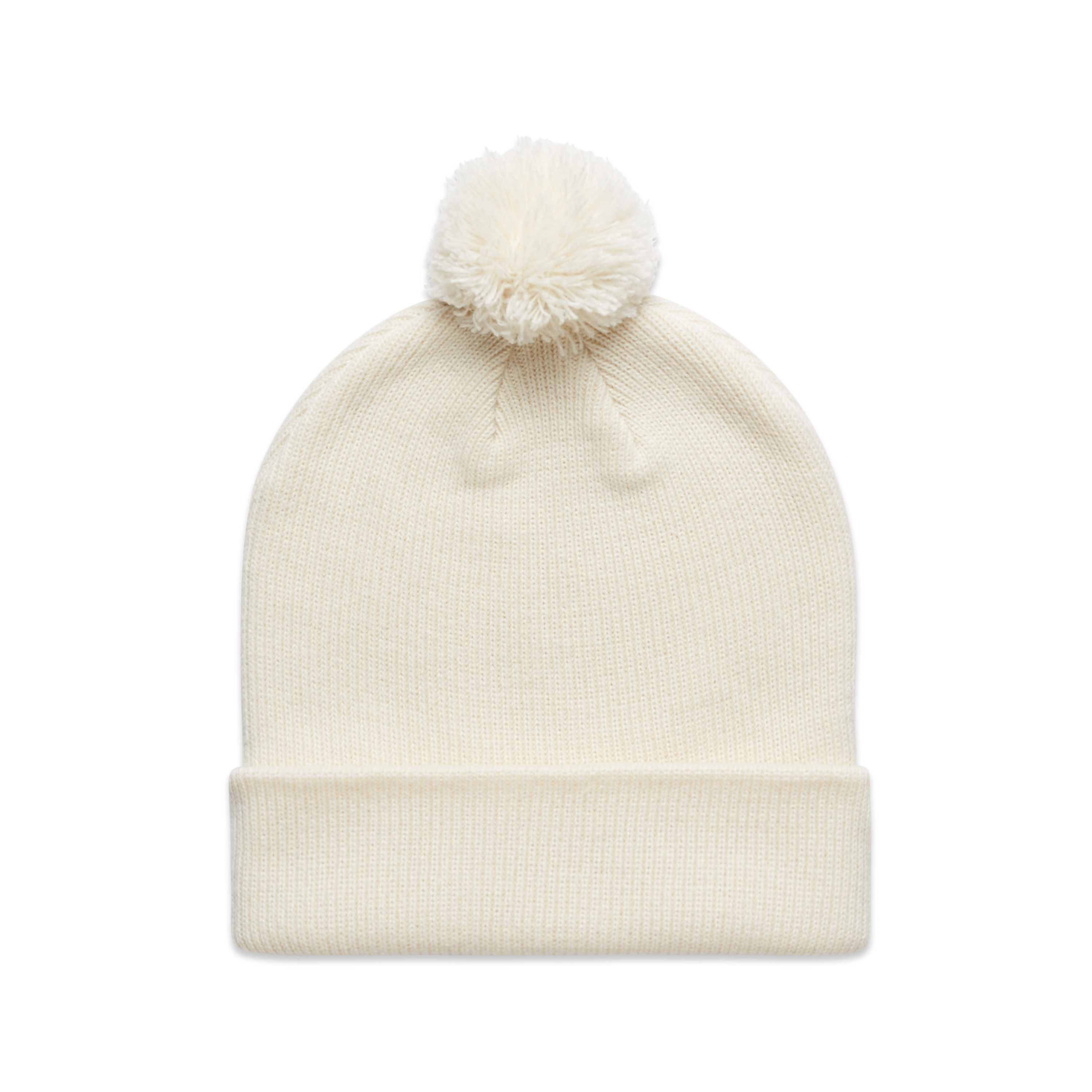 AS Colour Pom Pom Beanie in Ecru