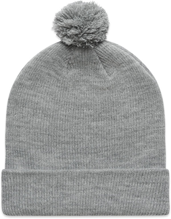 Am image of a Custom AS Colour Pom Pom Beanie in Athletic Heather!