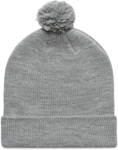 Am image of a Custom AS Colour Pom Pom Beanie in Athletic Heather!