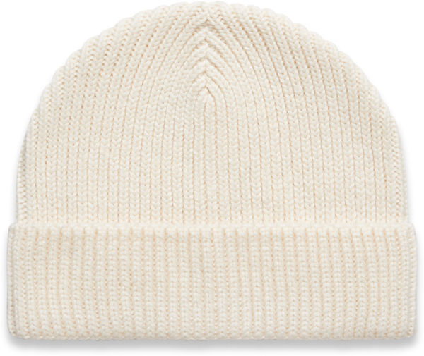 Am image of a Custom AS Colour Gauge Beanie in Ecru!