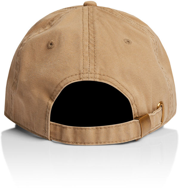 Am image of a Custom AS Colour Access Five Panel Cap in Sand!