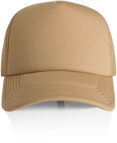 Am image of a Custom AS Colour Frame Trucker Cap in Khaki!