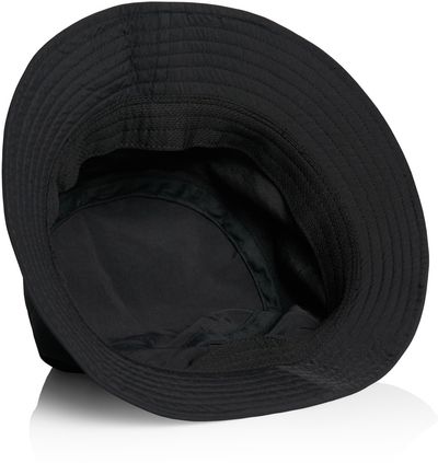 Am image of a Custom AS Colour Nylon Bucket Hat in Black!