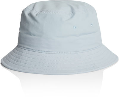 Am image of a Custom AS Colour Nylon Bucket Hat in Powder!