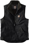 Am image of a Custom Carhartt Sherpa Lined Mock Neck Vest in Black!