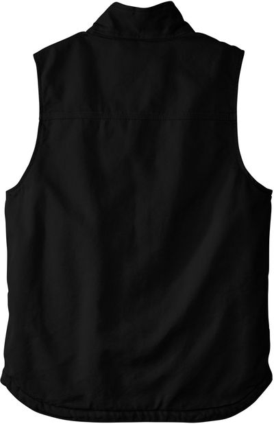 Am image of a Custom Carhartt Sherpa Lined Mock Neck Vest in Black!
