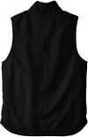 Am image of a Custom Carhartt Sherpa Lined Mock Neck Vest in Black!