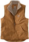 Am image of a Custom Carhartt Sherpa Lined Mock Neck Vest in Carhartt Brown!