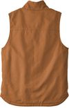 Am image of a Custom Carhartt Sherpa Lined Mock Neck Vest in Carhartt Brown!