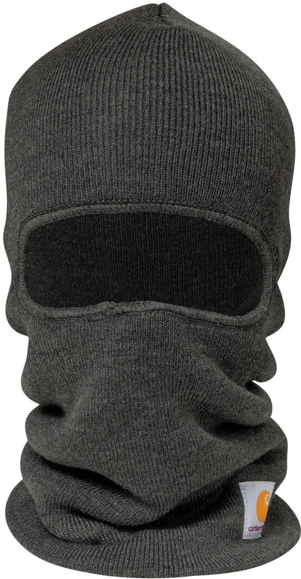 Am image of a Custom Carhartt Face Mask in Charcoal Heather!
