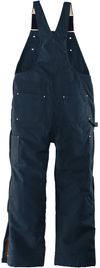 Am image of a Custom Carhartt Firm Duck Insulated Bib Overalls in Dark Navy!