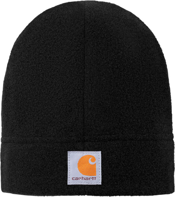 Am image of a Custom Carhartt Fleece Hat in Black!