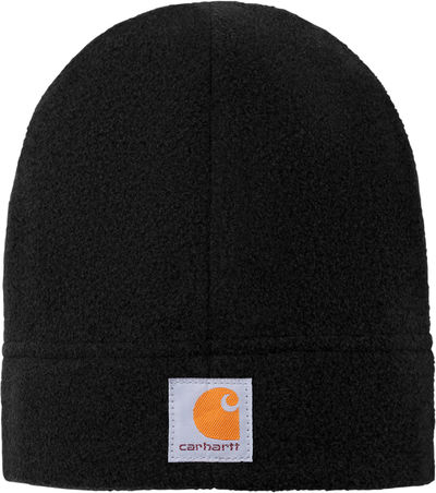 Am image of a Custom Carhartt Fleece Hat in Black!
