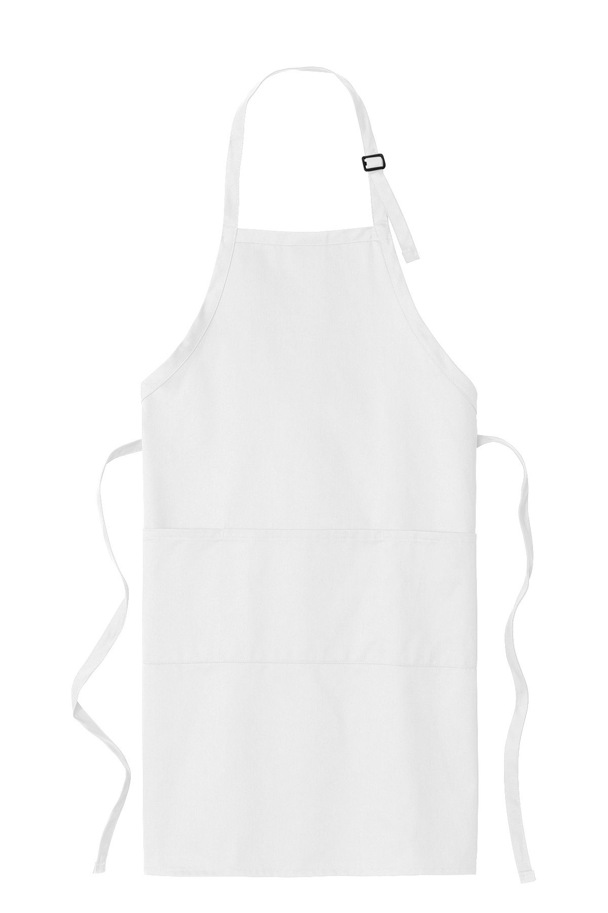 Port Authority Easy Care Extra Long Bib Apron with Stain Release in White