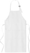 Am image of a Custom Port Authority Easy Care Extra Long Bib Apron with Stain Release in White!