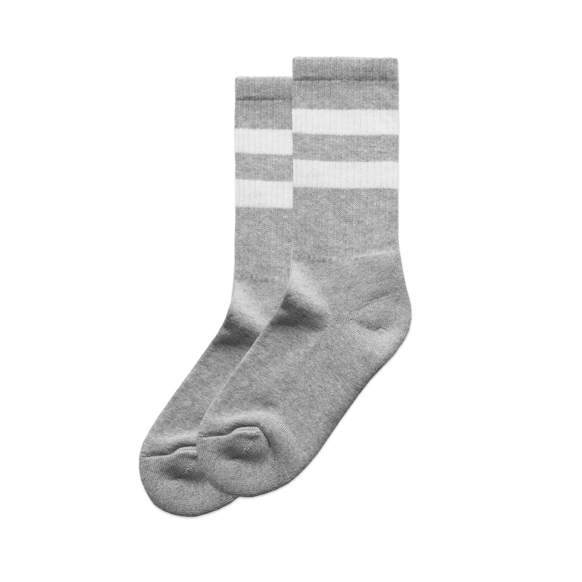 AS Colour Relax Stripe Socks in Grey Marle/White