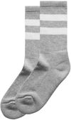Am image of a Custom AS Colour Relax Stripe Socks in Grey Marle/White!
