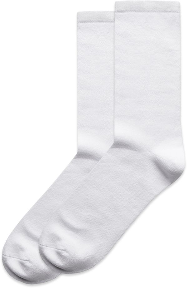 Am image of a Custom AS Colour Business Socks in White!