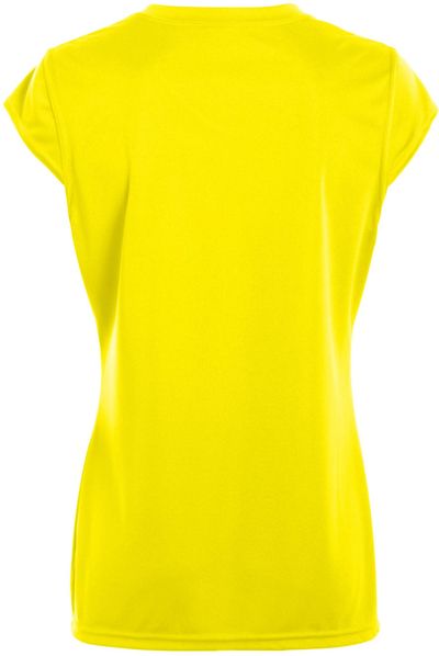 Am image of a Custom Augusta Ladies Blash Jersey in Power Yellow/White!